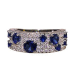 Gorgeous Sparkling Blue Nano CZ Sapphire Ring - S925 SilverRing