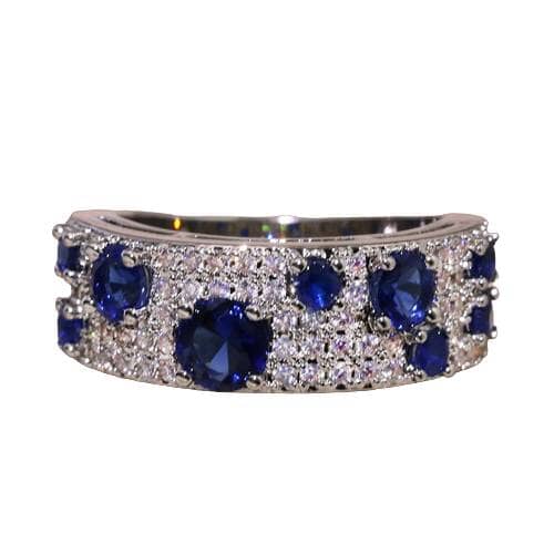 Gorgeous Sparkling Blue Nano CZ Sapphire Ring - S925 SilverRing