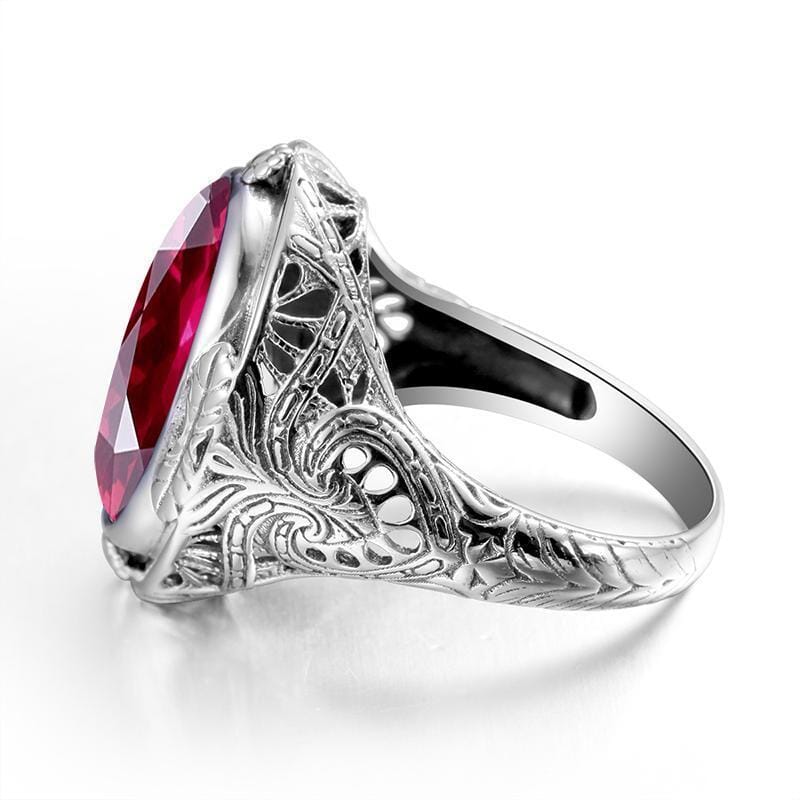 Austrian Vintage Ruby Silver RingRing