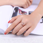 Rose Quartz Heart Ring - 925 Sterling SilverRing