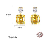 Ladies Citrine Gemstone Earrings - 925 Sterling SilverEarrings