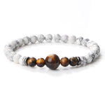 Natural Tiger Eye Malachite Healing BraceletsBraceletWhite Pine