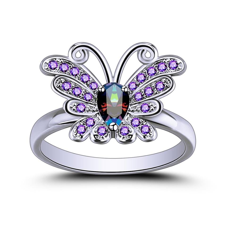 Butterfly Marquise Mystic Topaz & Amethyst RingRing