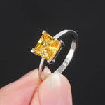 Classic Style Citrine Ring - 925 Sterling SilverRing