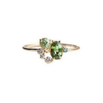 Forest Magic Princess Creative Tiny Green Peridot RingRing
