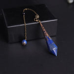 Reiki Dowsing Amulet Crystal Divination Obsidian PendulumPendulumLapis lazuli