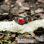 Flower Ruby Black Gold RingRing