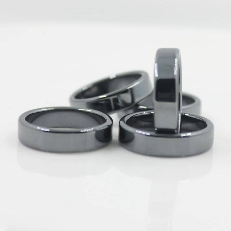 Smooth Flat Classic Hematite RingRing