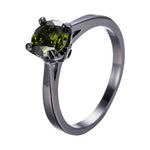 Simple Black Gold Design Peridot RingRing