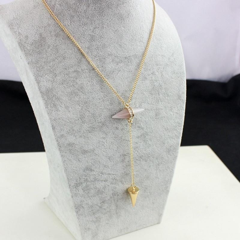 Stylish Barite Bemstone NecklaceNecklace