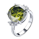 Solitaire Green Spinel Section Peridot RingRing