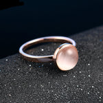 White Moonstone Ring - Rose GoldRing