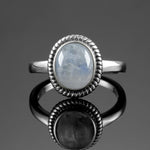 New Fashion Oval Natural Moonstones RingRing