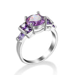 Mysterious Rainbow Topaz & Amethyst Silver RingNecklace6