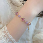 Trend Four Leaf Clover Chrysoprase Peridot BraceletBraceletAmethyst