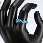 Blue Fire Opal Infinity RingRing