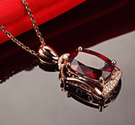 Bizuteria Rose Gold Ruby Treasure Pendant NecklaceNecklace