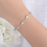 Genuine Round Diamond Bracelet - 925 Sterling SilverBracelet