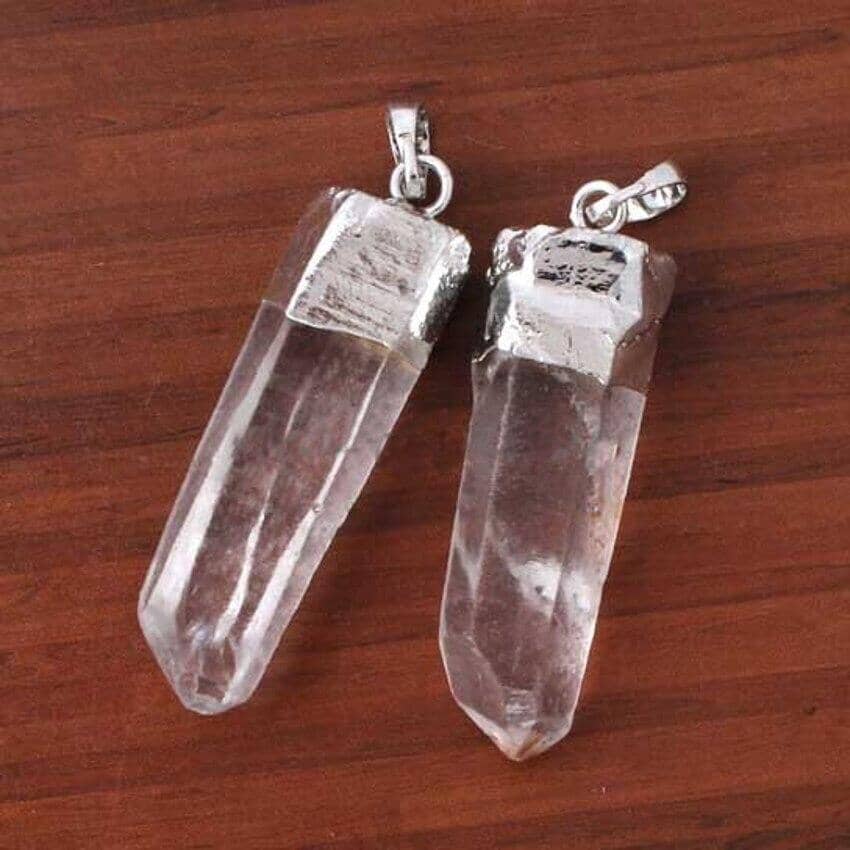 Clear Quartz Crystal PendantNecklace