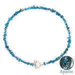 Boho Fashion Aventurine and other Stone Chips ChokerNecklace8 Apatite
