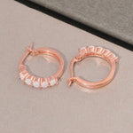 HOT SELL White Fire Opal Rose Gold EarringsEarrings