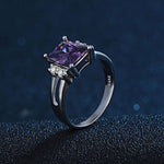 Elegant Amethyst Silver Plated RingRing