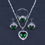 Heart Emerald Jewelry SetNecklace6