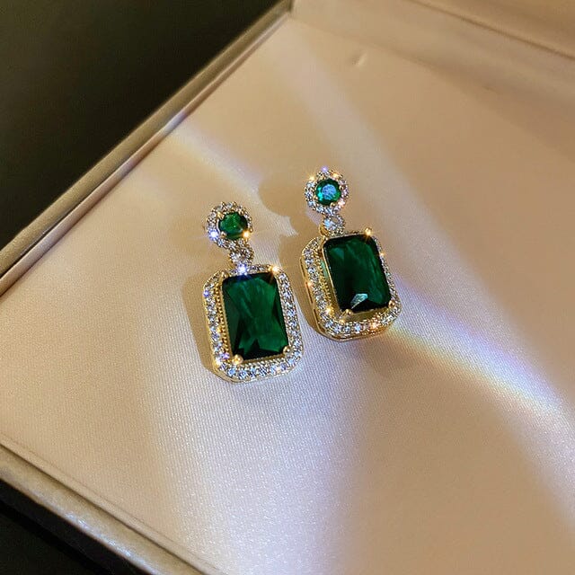 Elegant Bridal Jewelry Emerald Jewelry SetJewelry SetEarring
