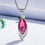 Fine Creative Ruby Necklace - 925 Sterling SilverNecklaceSILVER45cm
