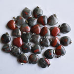 50pcs/Set Love Heart Bloodstone PendantsPendant