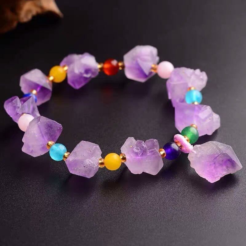 Natural Uruguay Amethyst Original Stone Amulet BraceletsBracelet