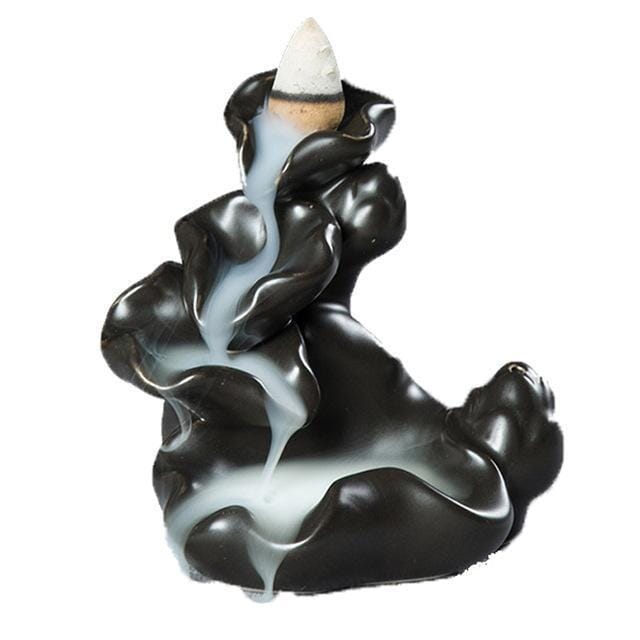 Ceramic Incense Burner Sweet LotusIncense BurnerBlack
