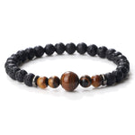 Natural Tiger Eye Malachite Healing BraceletsBraceletBlack Lava
