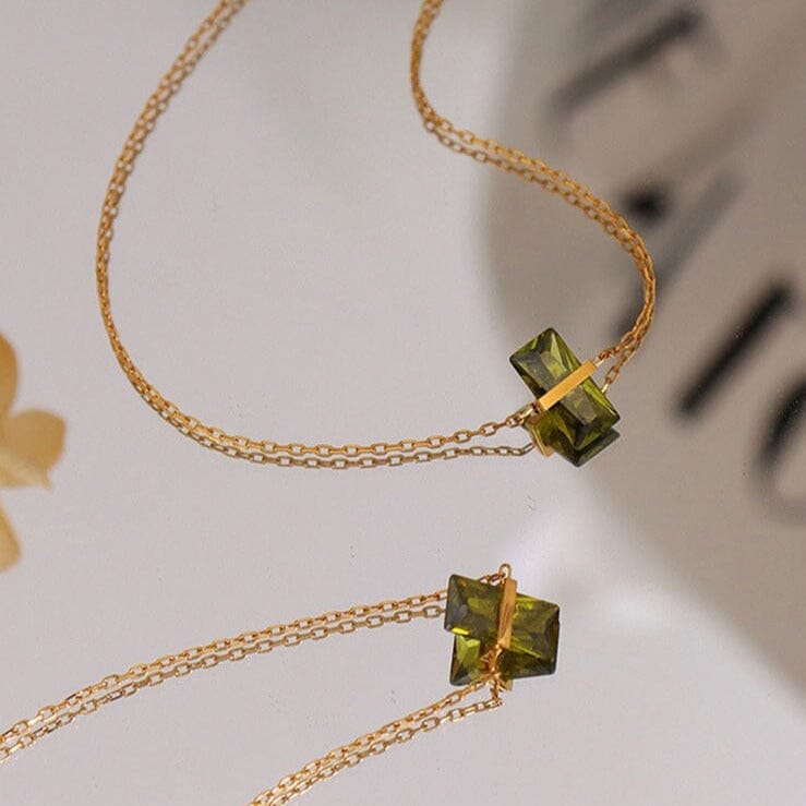Summer Minimalist Peridot NecklaceNecklace