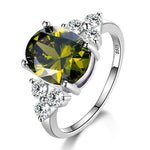 Royal Style Peridot Silver Ring - 925 Sterling SilverRing