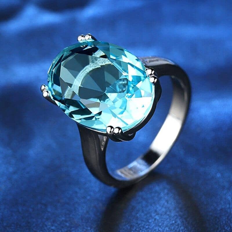 Gorgeous Aquamarine Silver Plated RingRing