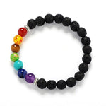 7 Chakra Healing Balance Lava BraceletBraceletVolcanic Stone