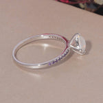 White Fire Opal Amethyst Lovely Ringring