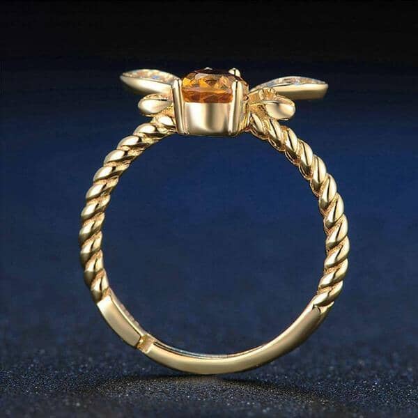 Bee Citrine Resizable RingRing