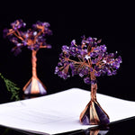 Natural Amethyst Pyramid Base Crystal TreeHome Decor