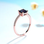 Minimalist Alexandrite Zircon Ring - 925 Sterling SilverRing