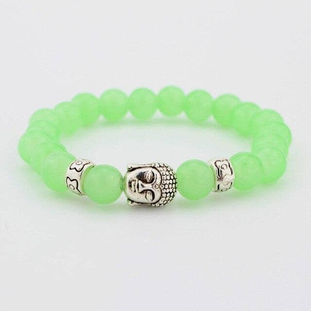 Black Lava Stones Lucky Charm Buddha Reiki BraceletBraceletGreen
