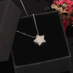White Fire Opal Fallen Star Pendant (No Chain)Pendant
