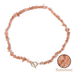 Boho Fashion Aventurine and other Stone Chips ChokerNecklace