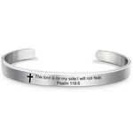Bible Verse Stainless Steel WWJD Cuff Bracelet BangleBracelet1