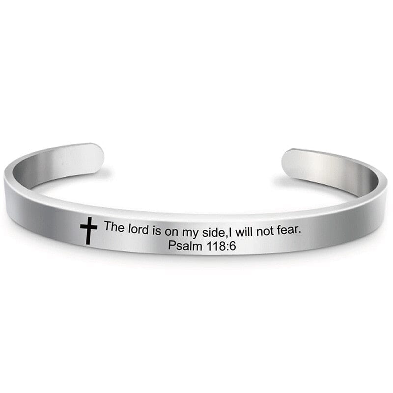 Bible Verse Stainless Steel WWJD Cuff Bracelet BangleBracelet1