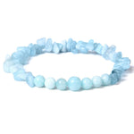 Natural Aquamarine Chip Crystal Beads BraceletBracelet17cm