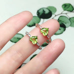Daily Wear 6mm Heart Shape Peridot Ring - 925 Sterling SilverRing
