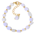 Natural Tiger Eye Stone Irregular Chip BraceletBraceletPurple Agate