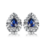 Blue/Pink Sapphire Stud Earrings - 925 Sterling SilverEarrings